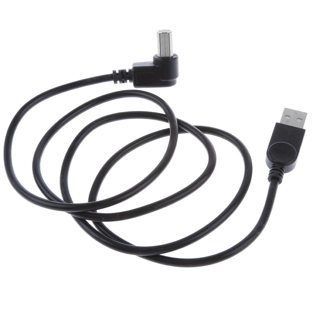 USB2.0 Male to Type B 90Degree Extension Adapter Cable Left&Right Angle