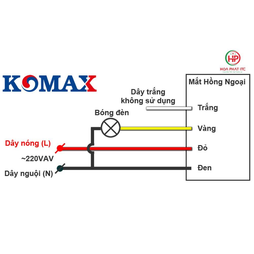 Mắt cảm biến hồng ngoại Komax KM-S19 tự động bật tắt có thể điều chỉnh độ nhạy và thời gian - Hàng chính hãng