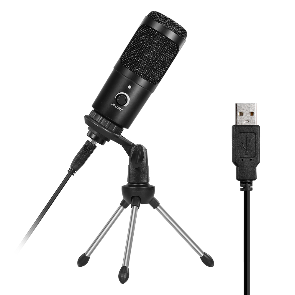 Micrô Phòng Thu Chuyên Nghiệp USB Bằng Kim Loại Với Mic Cardioid Studio Cho Máy Tính Xách Tay PC