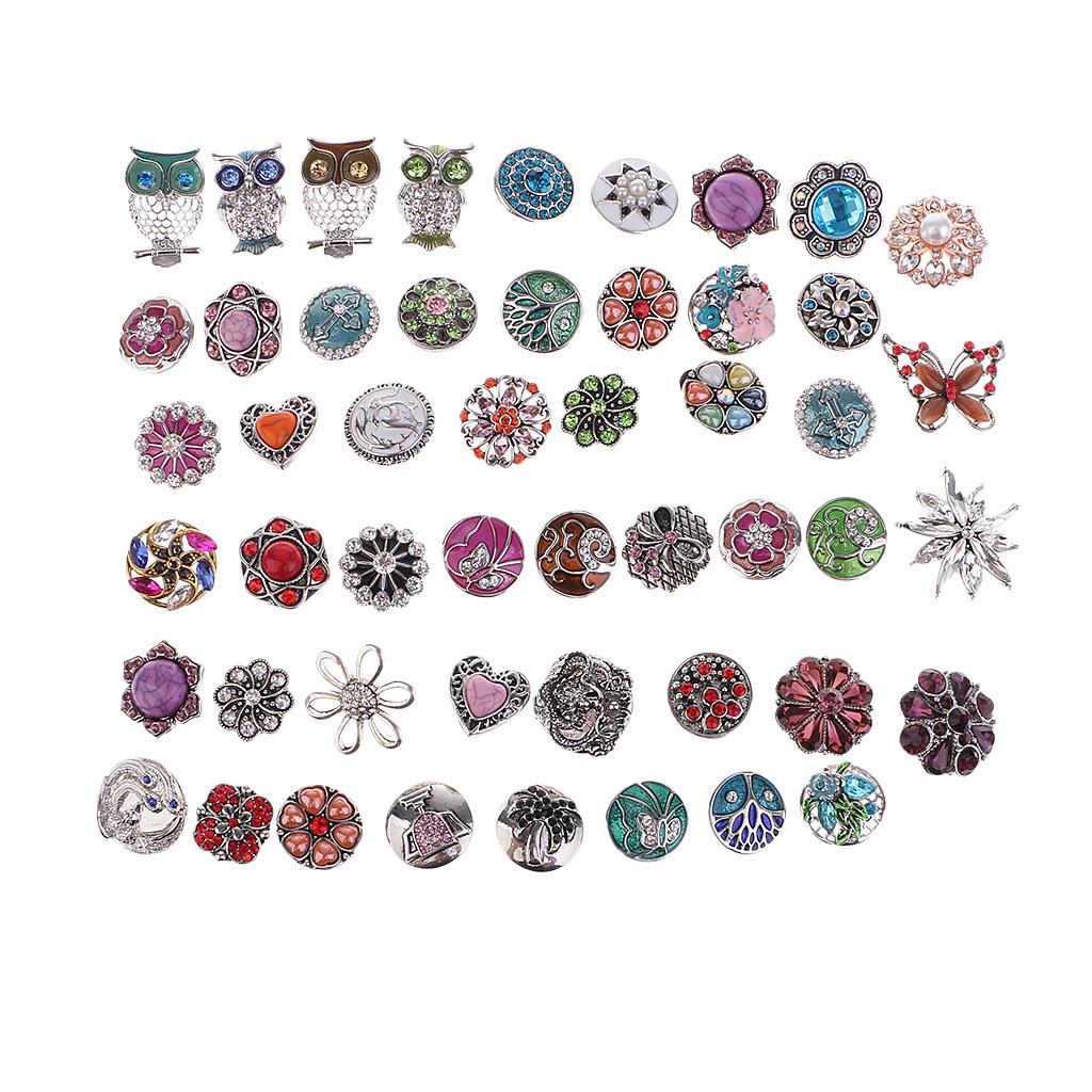 10x mix styles snap buttons 18mm jewelry making Interchangeable snap charms