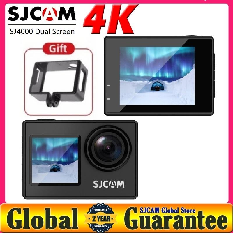 Máy ảnh hành động SJCAM 4K SJ4000 Màn hình kép 4K 30PFS 4X ZOOM WiFI Motorcycle Xe đạp Mũ bảo hiểm máy ảnh Sports Video Sports Video DV Máy ảnh DV