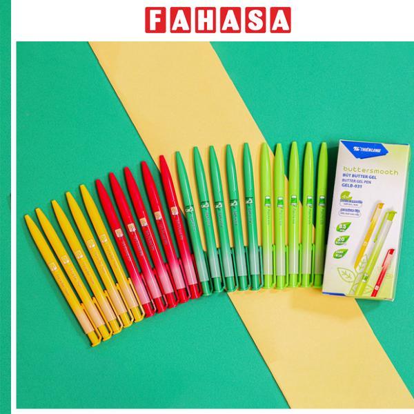 Hộp 20 Bút Gel Buttersmooth B 0.5 mm - Thiên Long GELB-031 - Phiên Bản Trà - Mực Xanh