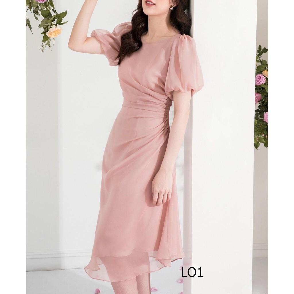 Đầm VÁY NỮ dạo phố dáng suông tay bồng nhẹ nhàng - Yena Dress RE