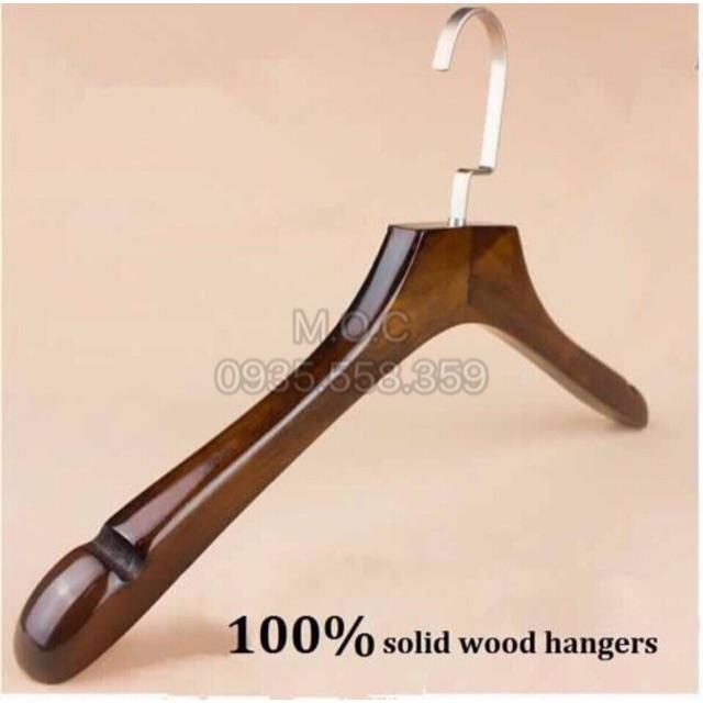 Móc áo gỗ nâu dày 2cm cao cấp hàng loại 1