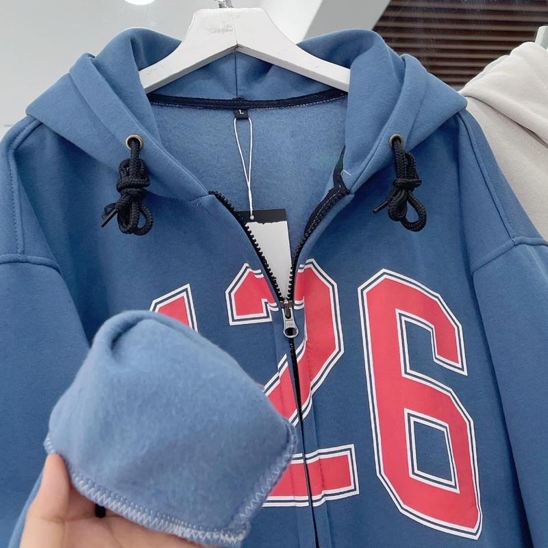 Áo Khoác Nỉ Zip Kéo Dáng To 426