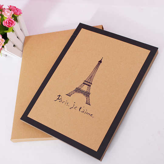 Sổ Scapbook Handmade Album Ảnh Vintage Tháp Eiffel (21x28.5cm)