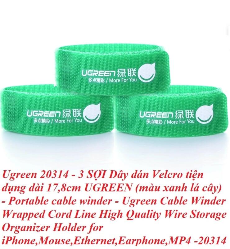 Ugreen UG2031420314TK 17.8CM Dây dán Velcro đa năng tiện dụng - HÀNG CHÍNH HÃNG