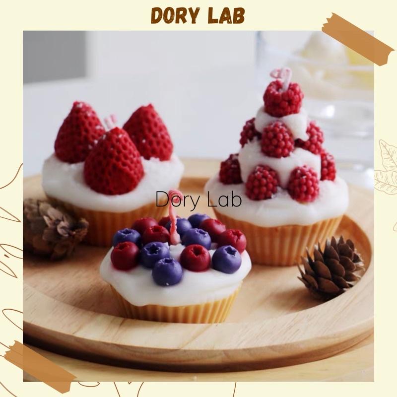 Nến Thơm Bánh Cupcake Trái Cây Phủ Kem Tinh Dầu Thiên Nhiên HandMade - Dory Lab