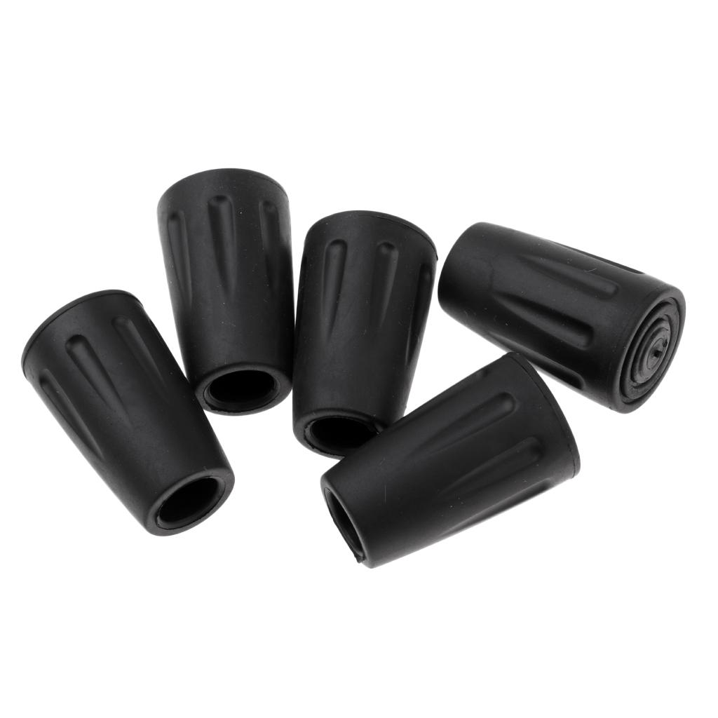Pack of 5pcs Trekking Pole Tips Walking Stick Cover Protector Accessories