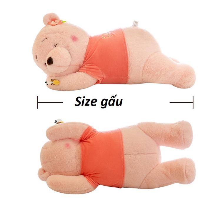 Gấu Pooh dáng nằm siêu cute cho bạn gái, hàng cao cấp chuẩn nhập khẩu (loại 1) - siêu mềm mịn