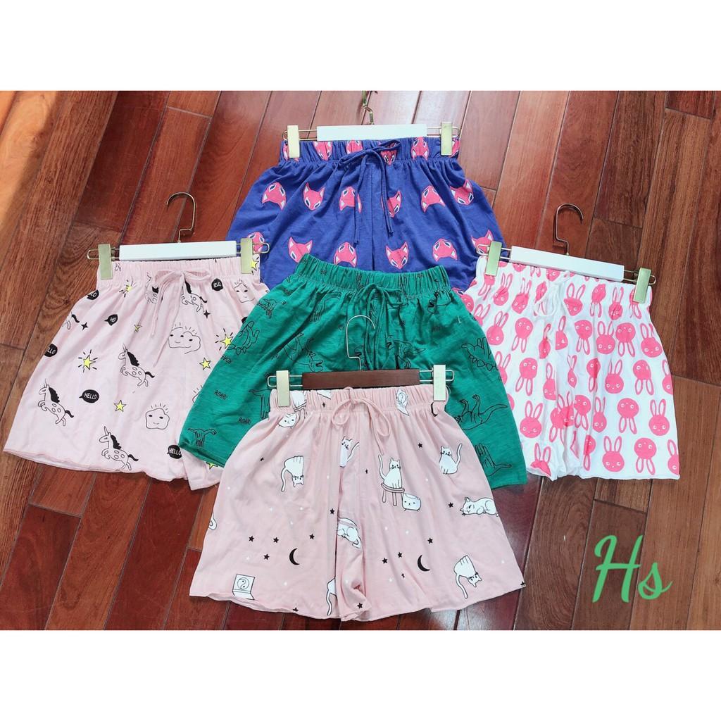 Quần short nữ Quần đùi Nữ Chạy Viền Quần Đùi Ngủ Nữ Họa Tiết Cutequần đùi dáng bánh bèo, đồ ngủ mặc lên thoải mái,xinh