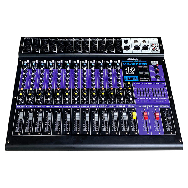 Mixer hay còn gọi là bàn trộn nhạc cho karaoke và nghe nhạc MX - 1202 EQ BellPlus (hàng chính hãng)