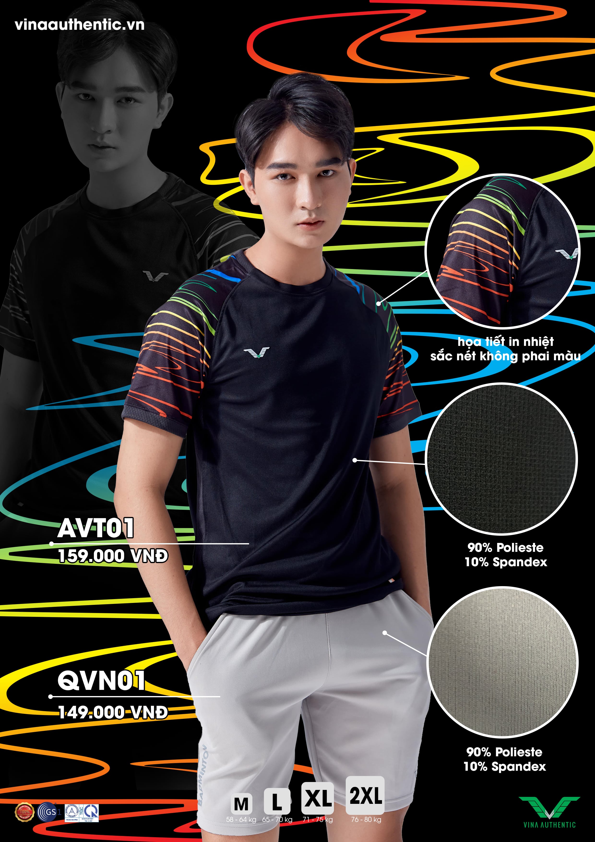 [MUA 1 TẶNG 1] Set bộ thể thao cầu lông nam badminton NEW02, cao cấp, chất lượng, chuẩn form