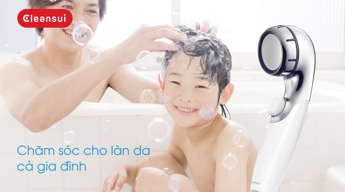 Thiết bị lọc nước vòi sen tắm Mitsubishi Cleansui ES301-WT - Khử clo - Sản xuất tại Nhật Bản - Hàng chính hãng