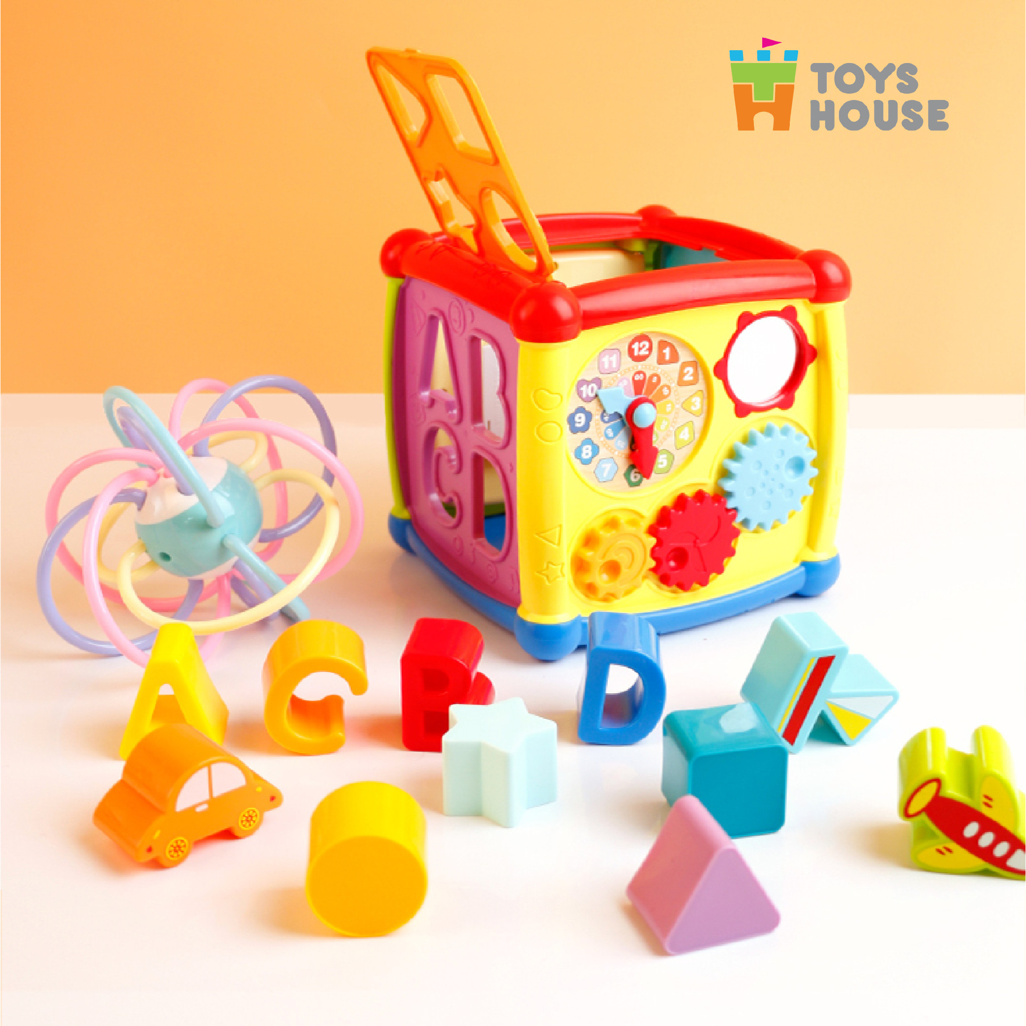Hộp lập phương thả khối có đàn nhạc - đồ chơi giáo dục cho bé ToysHouse HE0520
