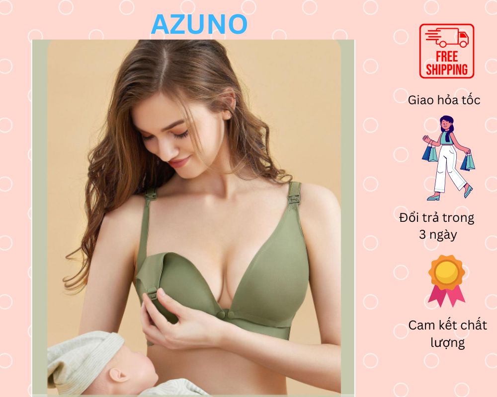 Áo Ngực Bầu Sau Sinh, Áo Lót Cho Con Bú A22 Chất Liệu Su Đúc Trơn Thoáng Khí Chống Chảy Xệ Hàng Cao Cấp