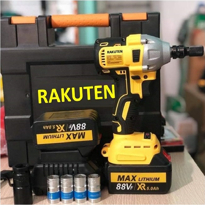 Máy siết bulong Không chổi than RAKUTEN 88V tặng đầu chuyển thành máy bắn tôn.máy bắt vít