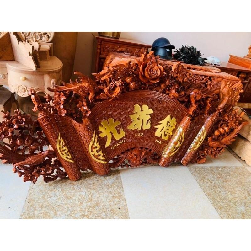 Bộ cuốn thư câu đối gỗ gụ