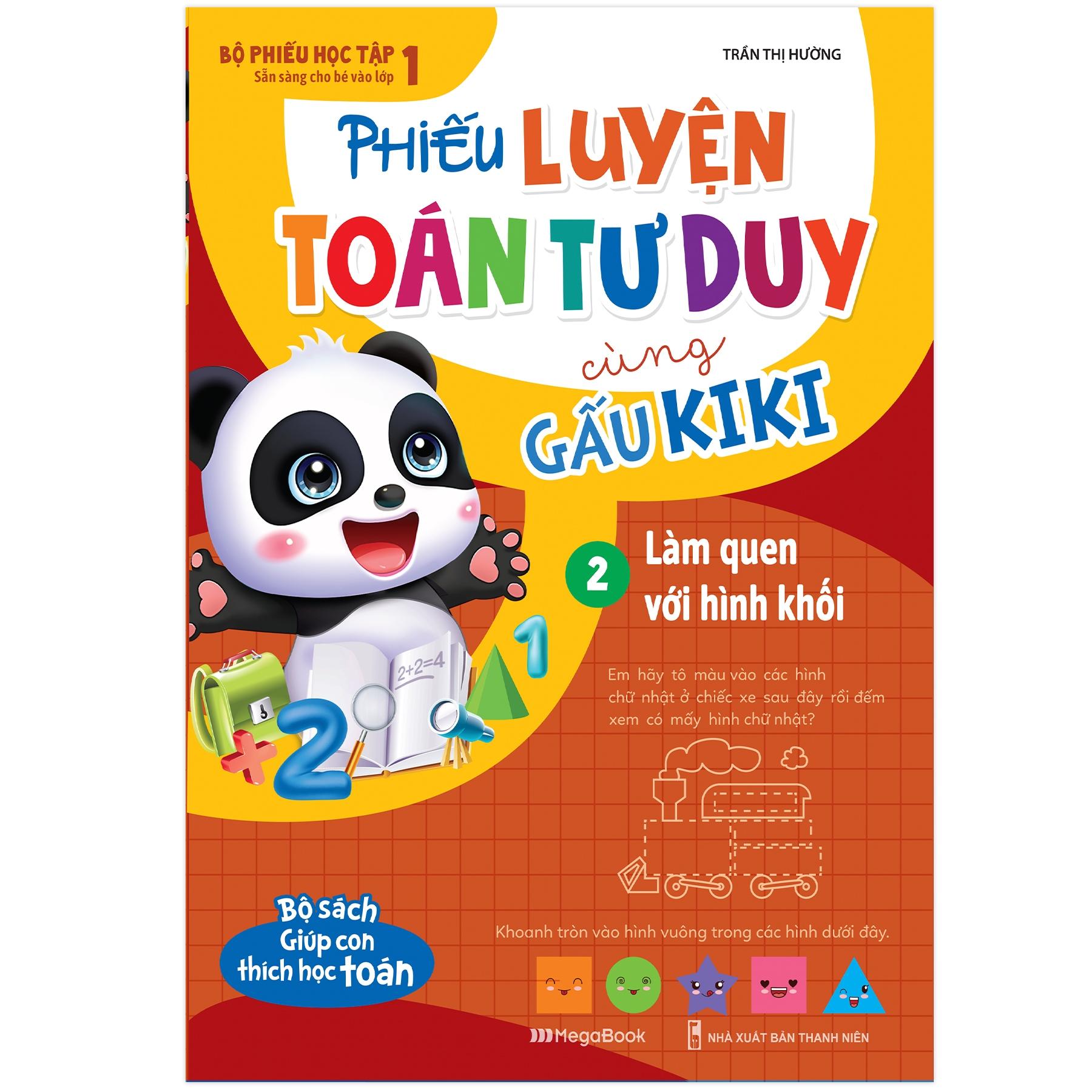 Bộ Sách Phiếu Luyện Toán Tư Duy Cùng Gấu Kiki (Bộ 5 Cuốn)