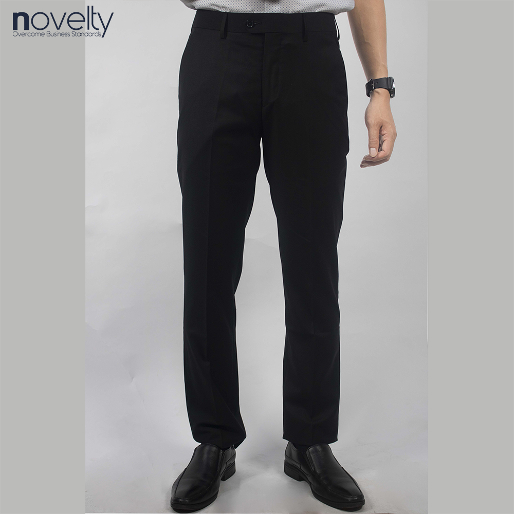 Quần tây nam 0Ply Novelty Regular fit Trơn màu đen NQTMMDMPRR2302160
