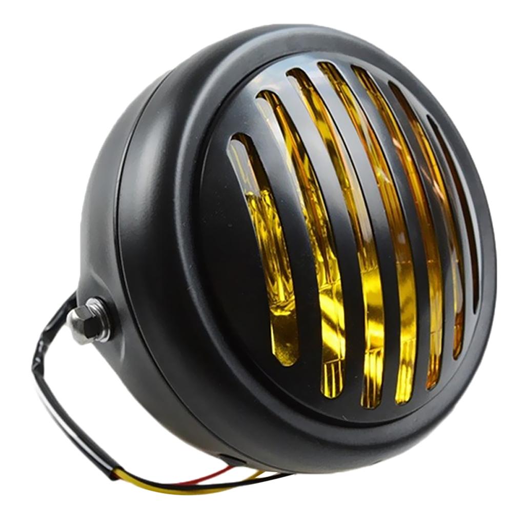 Retro Motorcycle Headlight with Grill Cover for CG125 GN125