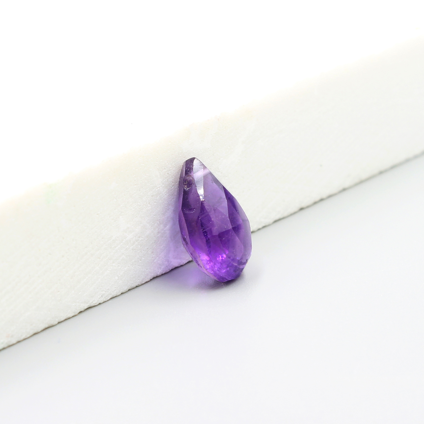 Hạt Đá Thạch Anh Tím (Amethyst) Tự Nhiên Dạng Giọt Nước 12.5x10mm Loại A, Đá Phong Thuỷ, Đá Làm Trang Sức, Mặt Dây Chuyền (1 Hạt)