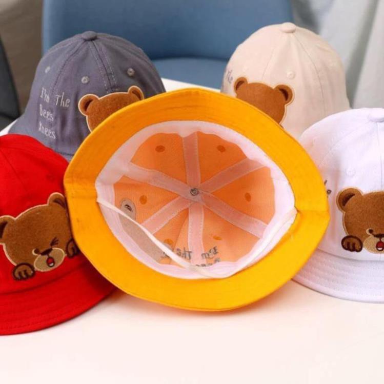 Mũ Cho Bé 1989KIDS Rộng Vành Hình Gấu Đáng Yêu Vòm 46cm