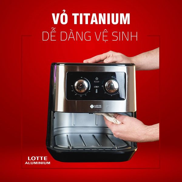 NỒI CHIÊN KHÔNG DẦU LOTTE 5,5L model LTS - AF5SM - hàng chính hãng nhập khẩu Hàn Quốc