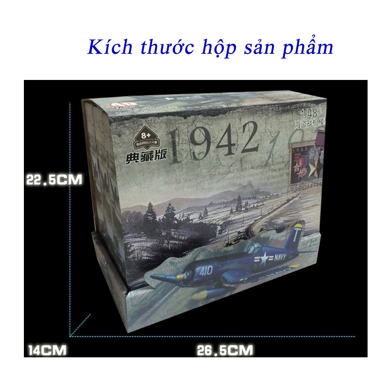 Đồ chơi mô hình lắp ghép 4D máy bay trực thăng phi cơ chiến đấu P51-AMERICAN trong thế chiến 2