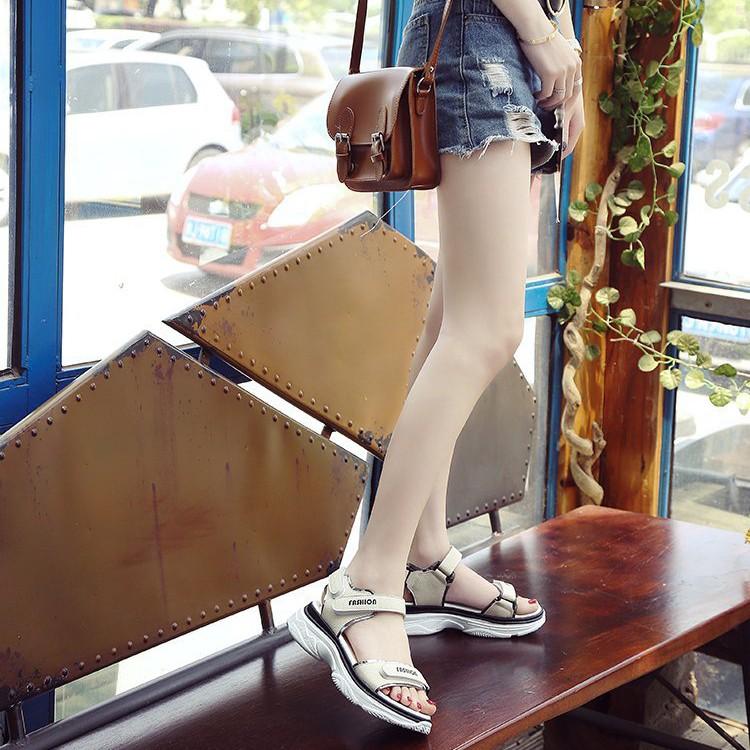 Giày Dép Nữ SANDAL Fashion quai ngang dán, đế cao tôn dáng DSD02