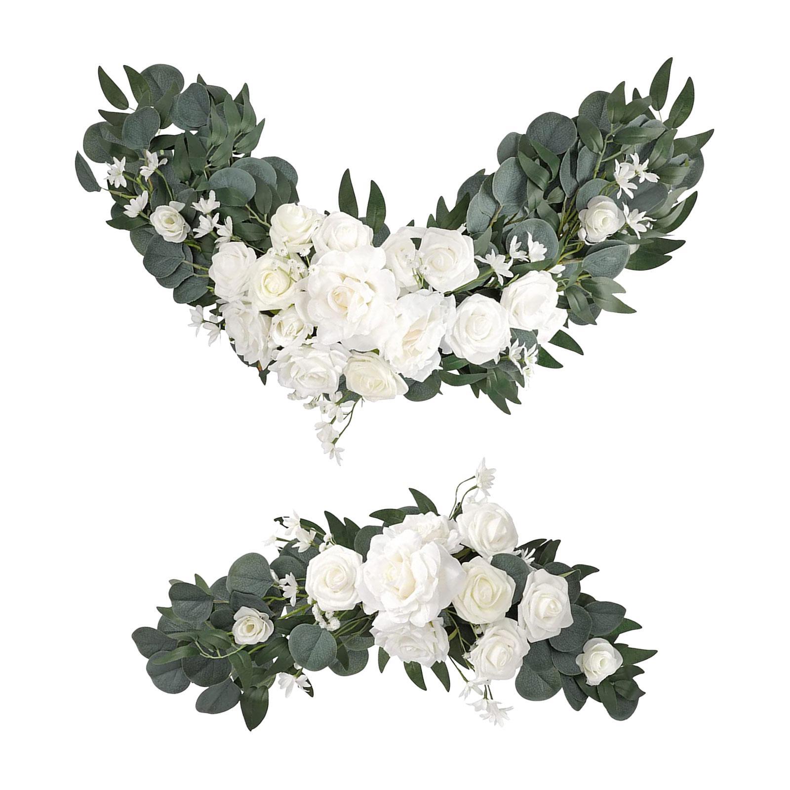 2x Artificial Wedding Arch Flower Wedding Welcome Signs for Home Arrangement