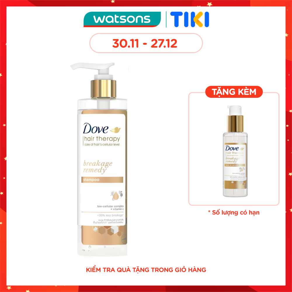 Dầu Gội Dove Phục Hồi Ngăn Tóc Gãy Rụng Breakage Remedy Shampoo 380ml