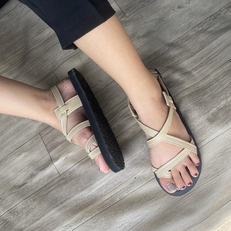 xăng đan đế bằng nam nữ A101 kem sáp ( sandal đồng nai )
