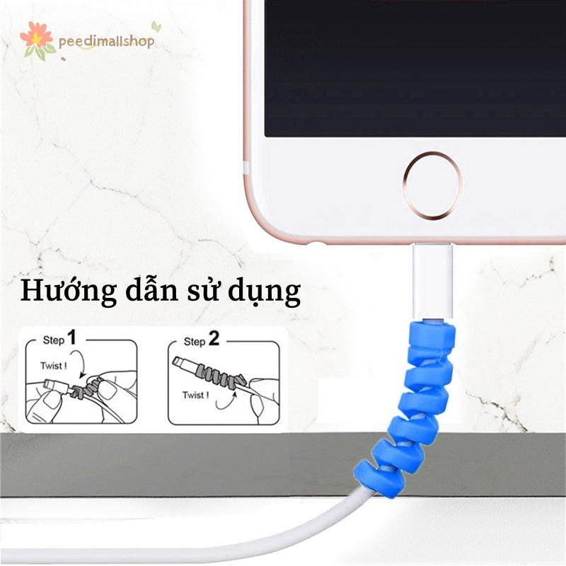 2pcs Dây quấn nút lò xo silicon Phụ Kiện Bảo Vệ Dây Cáp Sạc Cho iPhone Android Nắp bảo vệ Dây Cáp Sạc Chống Gãy Dây Sạc