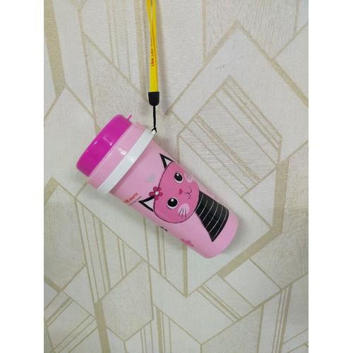 Bình nước trẻ em kèm ống hút và dây đeo 700ml