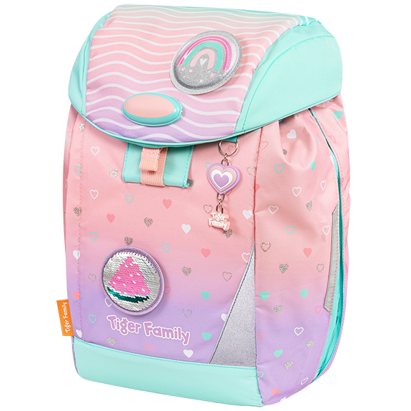 Cặp Chống Gù Eggie Schoolbag - Peach Waves - Go Green - Tiger Family TGEG-020A