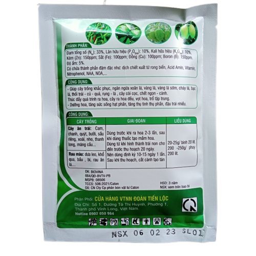 Phân bón npk 31-11-11+Te bung đọt ra rễ cực mạnh (goi 100gr)