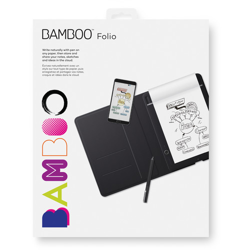 Sổ Ghi Chú Điện Tử Wacom Bamboo Folio CDS-610G Chuyên Dùng Để Vẽ Mindmap - Sketches Sử Dụng Trên Tất Cả Các Loại Giấy A5 - Hàng Chính Hãng