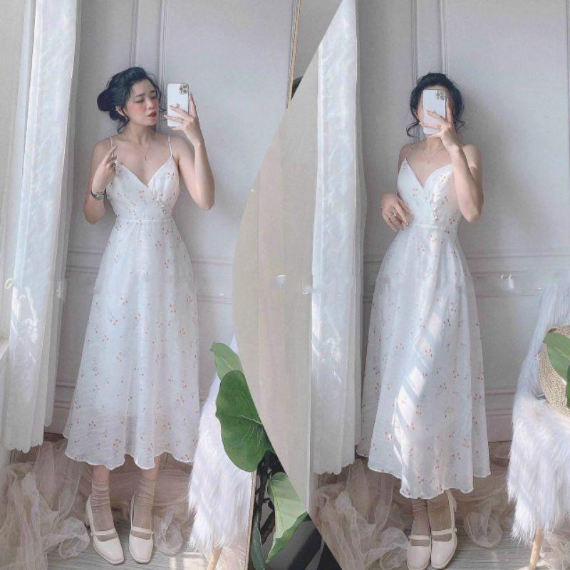Váy maxi trắng dự tiệc đi biển dạo phố cực đẹp (kèm ảnh+clip thật