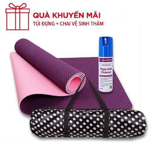 Thảm TPE 6mm 2 lớp (Tặng túi đựng xịn)+chai xịt Đủ màu đảm bảo hàng đúc không tách lớp