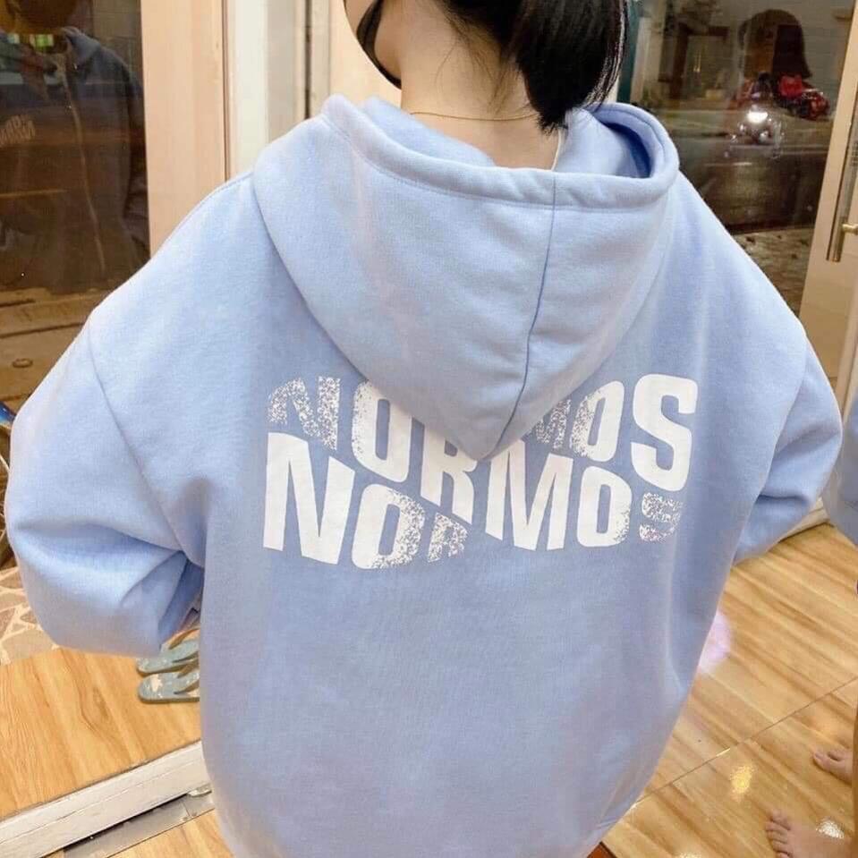 Áo khoác nỉ hoodie trơn normos Unisex - Thun tay dài sweater form rộng có mũ dáng suông basic ulzzang nam nữ