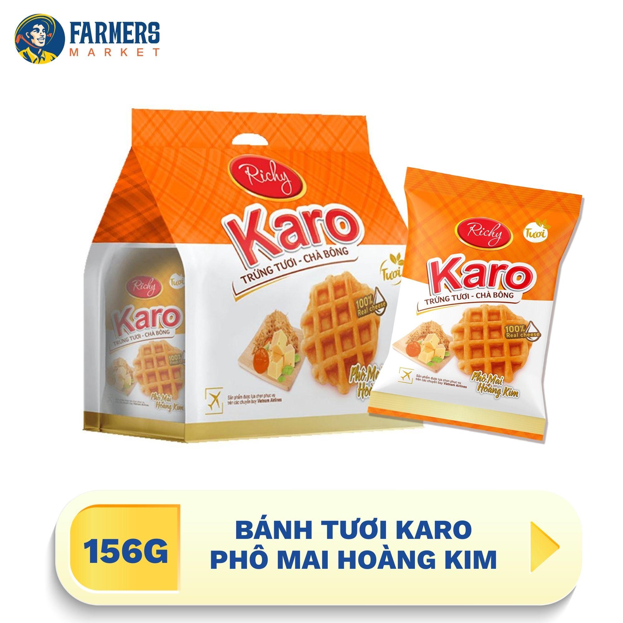 [Giao hàng toàn quốc] Bánh tươi Karo phô mai Hoàng Kim 156G