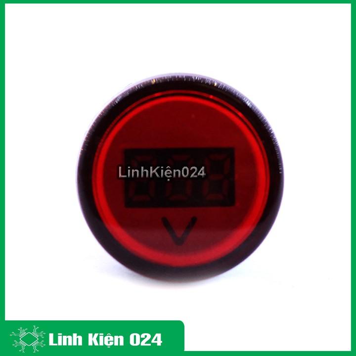 Đèn báo điện áp xoay chiều AD16-22DSV dùng điện áp 60-500V đường kính 22mm
