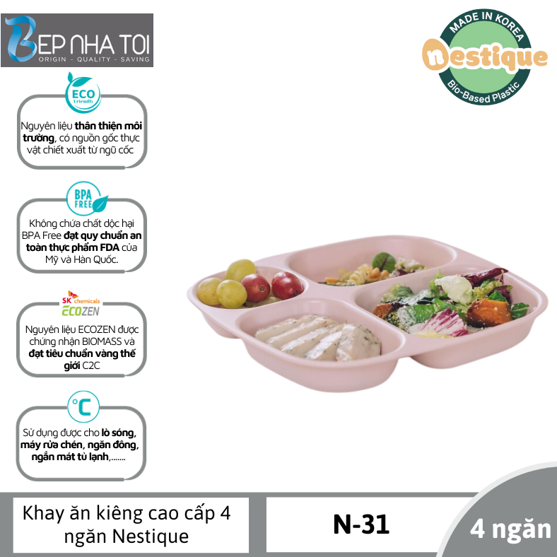 Khay ăn kiêng cao cấp hiệu Nestique N-31