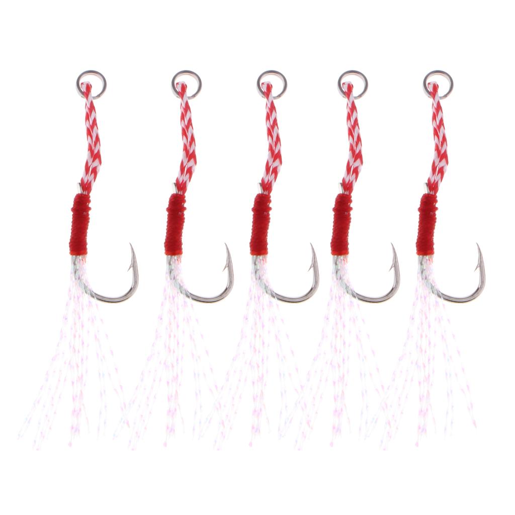 5 Cái Carbon Thép Hỗ Trợ Móc Câu Cá Jig Móc Mồi Sống