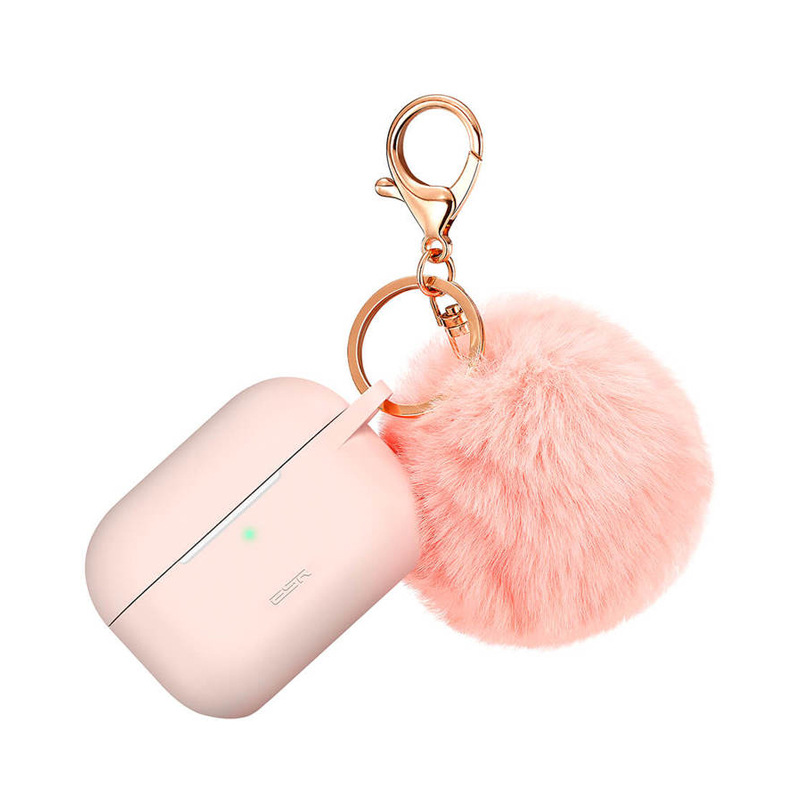 Vỏ Ốp Airpods Pro Silicone Bounce Series Kèm Móc Khoá Pom-Pom ESR- hàng nhập khẩu