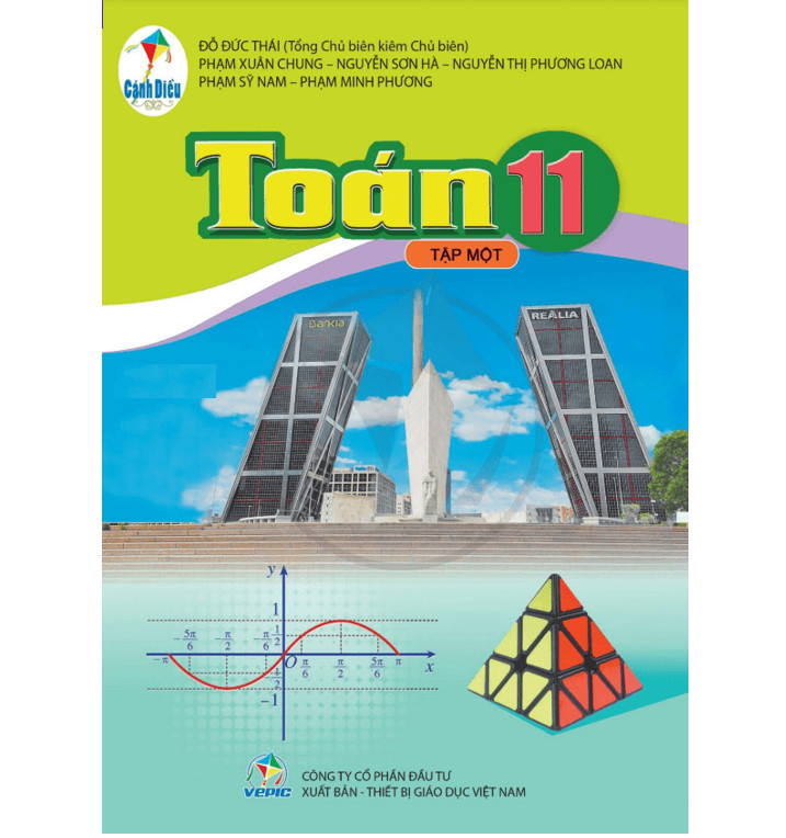 Sách - SGK Toán 11 Tập 1 Cánh Diều và 2 tập giấy kiểm tra kẻ ngang vỏ xanh