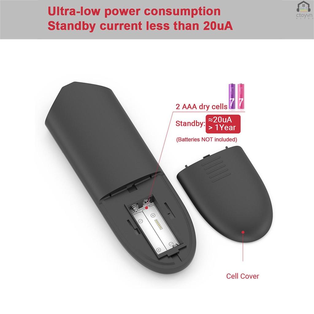 Chuột bay Wechip R1 2.4G điều khiển từ xa cảm biến chuyển động 6 trục 31 phím IR cho TV Android thông minh