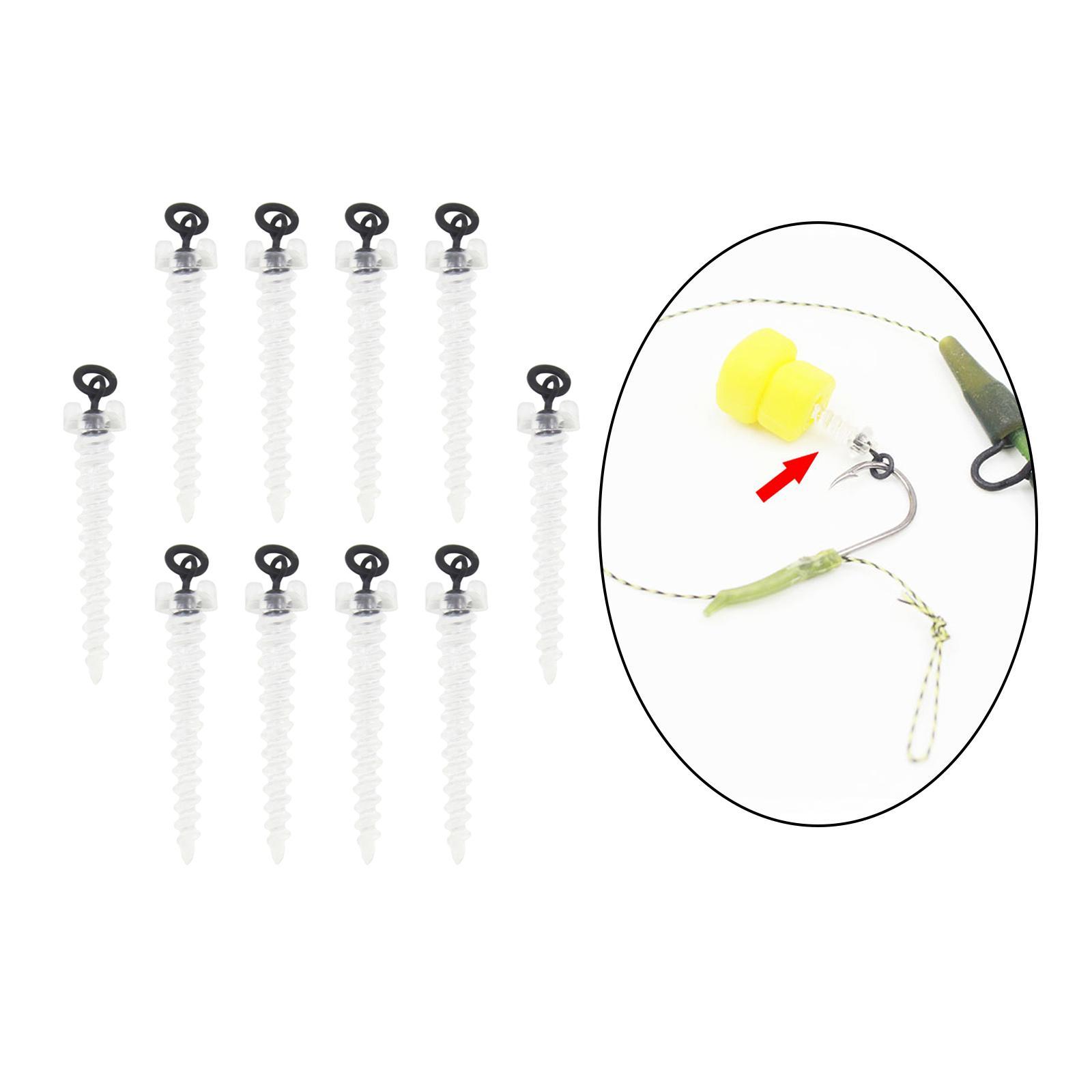 10Pcs Boilie Screw Peg with Swivel Fishing Carp Surface