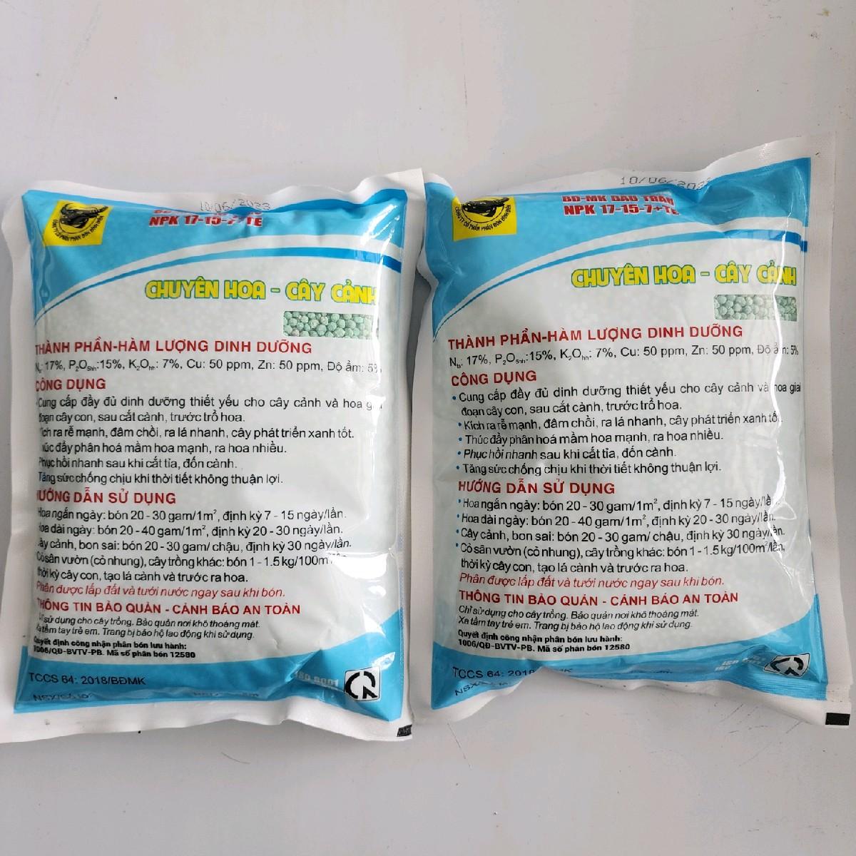PHÂN BÓN BĐ-MK ĐẦU TRÂU NPK 17-15-7+TE | Phân Bón Chuyên Hoa - Cây Cảnh | gói 1kg